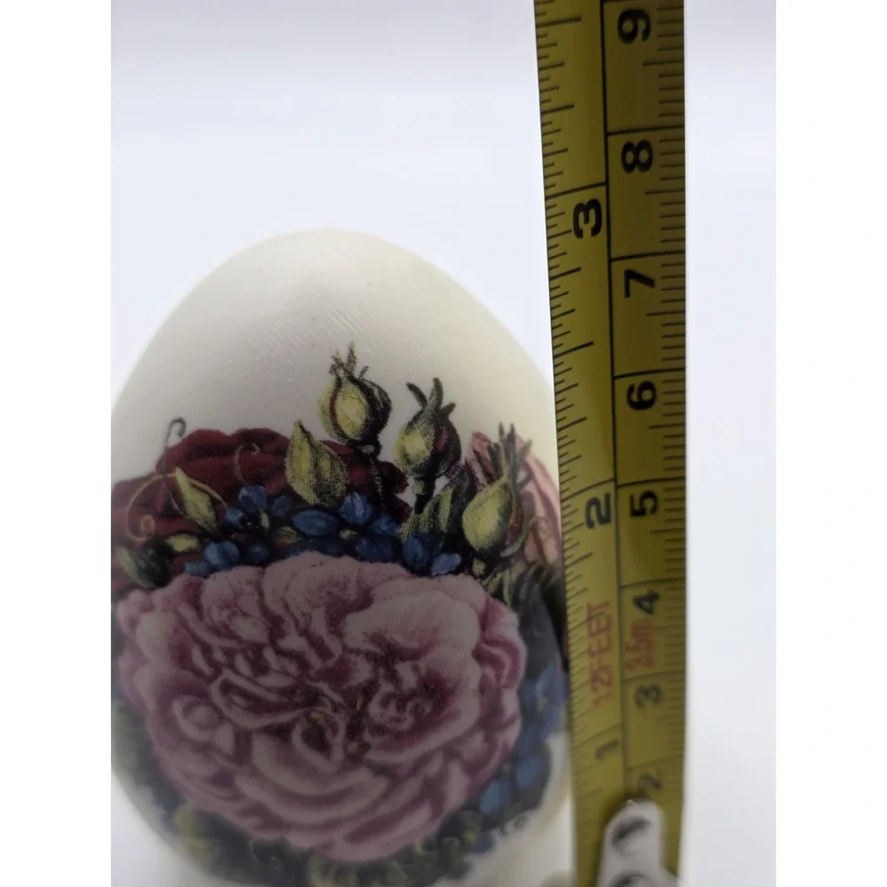 Vintage Porcelain Purple Rose Eggs Easter Size 2¼